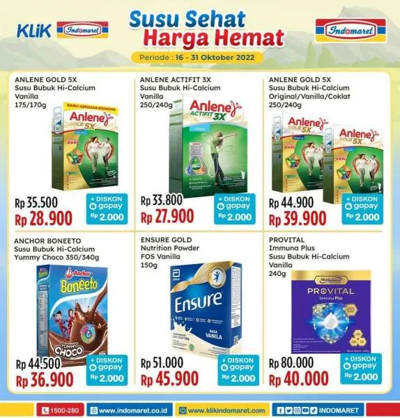 Promo Indomaret Susu Sehat Harga Hemat Periode 16-31 Oktober 2022