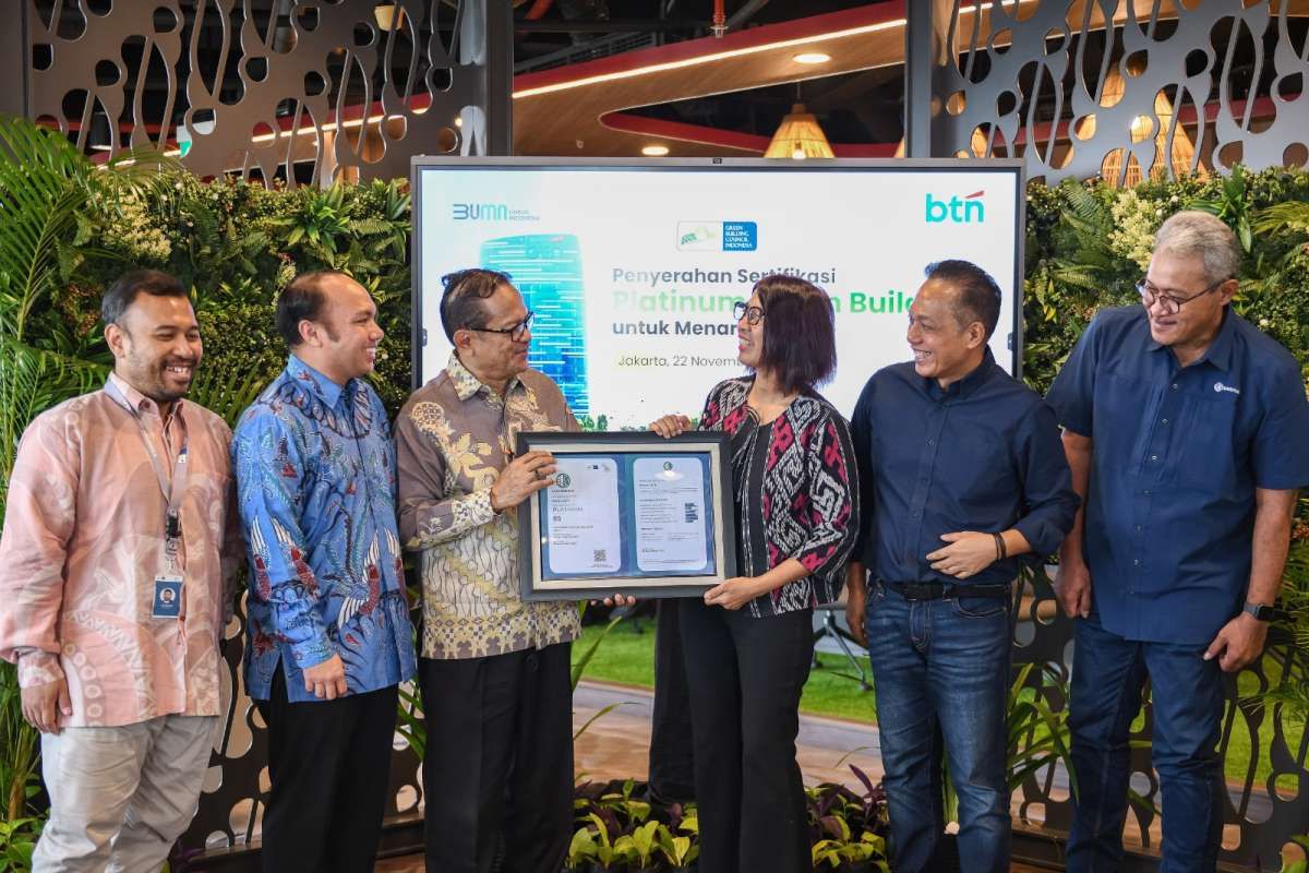 Menara 2 BTN Raih Predikat Platinum Green Building
