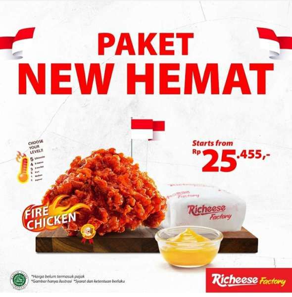 Promo Richeese Factory 11 Agustus 2021, Paket New Hemat Secret Menu Mulai Rp 25.455