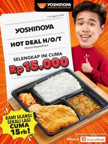 Promo Yoshinoya Hot Deal Rp 15.000