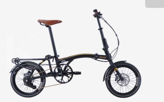 Super elegan! Harga sepeda lipat United Trifold 11 edisi Gold bikin melongo