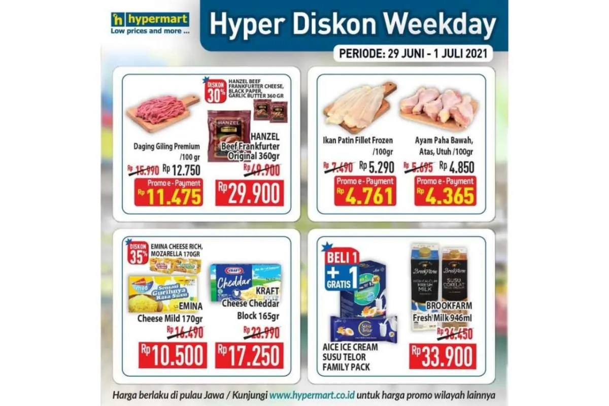 Terbaru! Promo Hypermart hari ini 1 Juli 2021, diskonan awal bulan