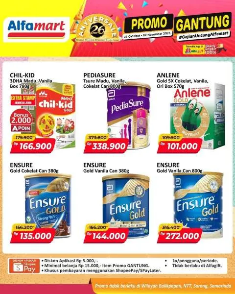 Promo Alfamart Gantung Periode 27 Oktober-2 November 2025