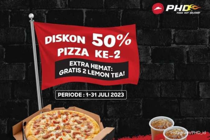 Promo PHD 1-31 Juli 2023, Beli Pizza Dapat Diskon 50% dan Gratis 2 Lemon Tea