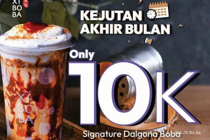 Promo Xi Bo Ba 29-31 Maret 2022, Kejutan Akhir Bulan Signature Dalgona Boba Rp 10.000