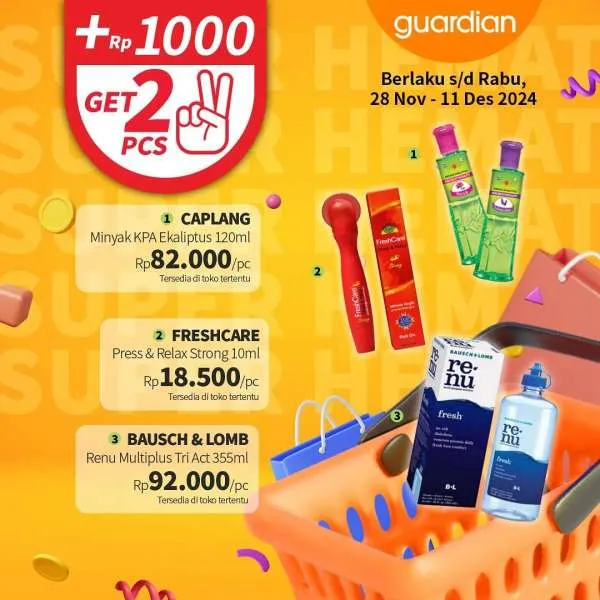 Promo Guardian Super Hemat Periode 28 November-11 Desember 2024