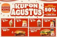Promo Burger King Kupon Agustus 2025, Makan Sendiri atau Ramean Hemat sampai 50%
