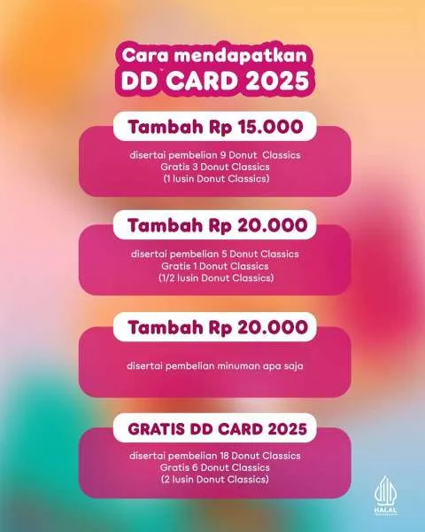 Promo Dunkin Cara Dapat DD Card 2025