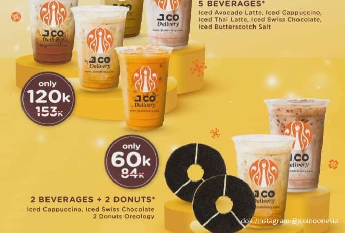 Promo JCO Special Delivery Offers 18-31 Agustus, 2 Beverages dan 2 Donuts Rp 60.000
