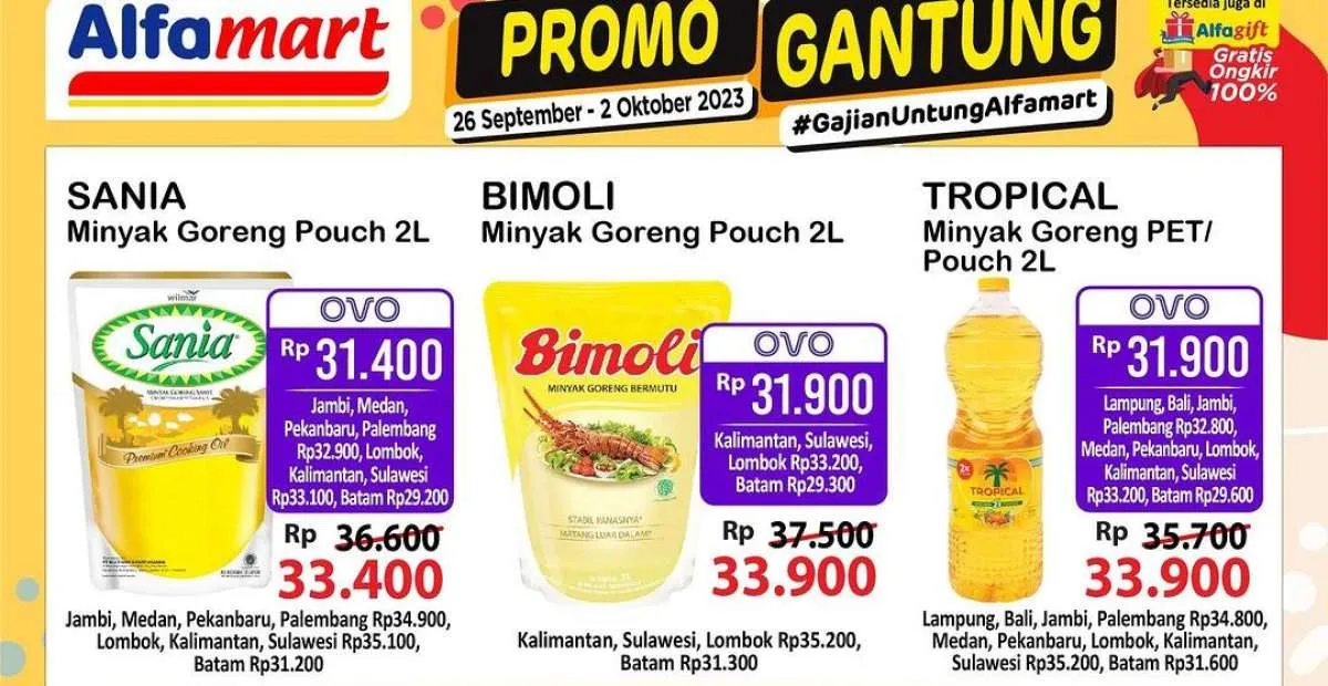 Promo Alfamart Gajian Untung 27 September 2023, Potongan Harga untuk Minyak Goreng