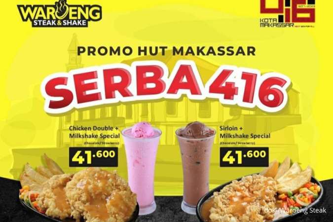 Promo Waroeng Steak HUT Makassar, Serba Rp 41.600 Khusus 5-9 November 2023