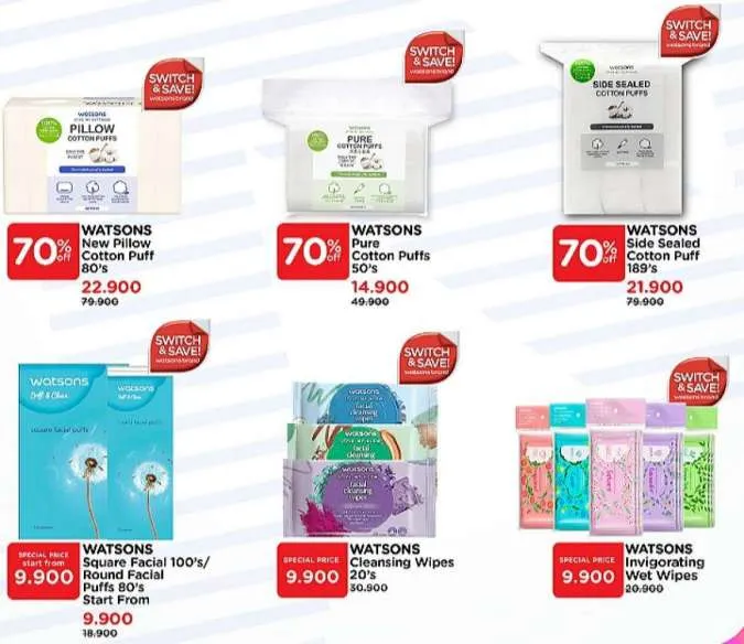 Promo Watsons Beauty Deals Diskon s/d 70% Periode 10-13 November 2022