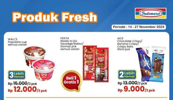 Promo Indomaret Super Hemat sampai 27 November 2024, Es Krim Beli 2 Lebih Murah!