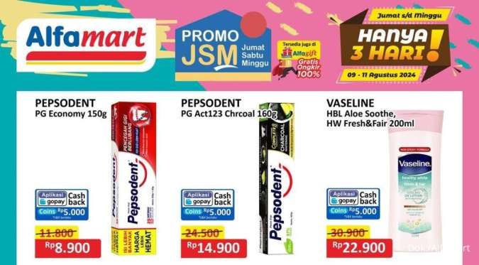 Promo JSM Alfamart 9-11 Agustus 2024, Produk Perawatan Tubuh Diskon s/d Rp 18.000!