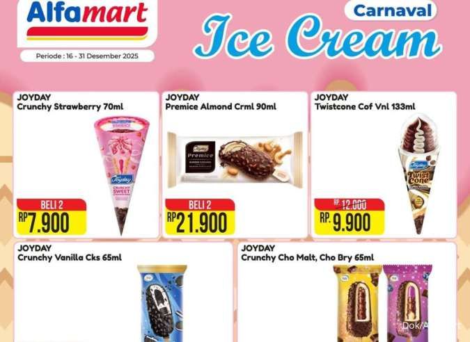 Promo Es Krim Alfamart 16-31 Desember 2025, Campina Korean Series Beli 2 Gratis 1