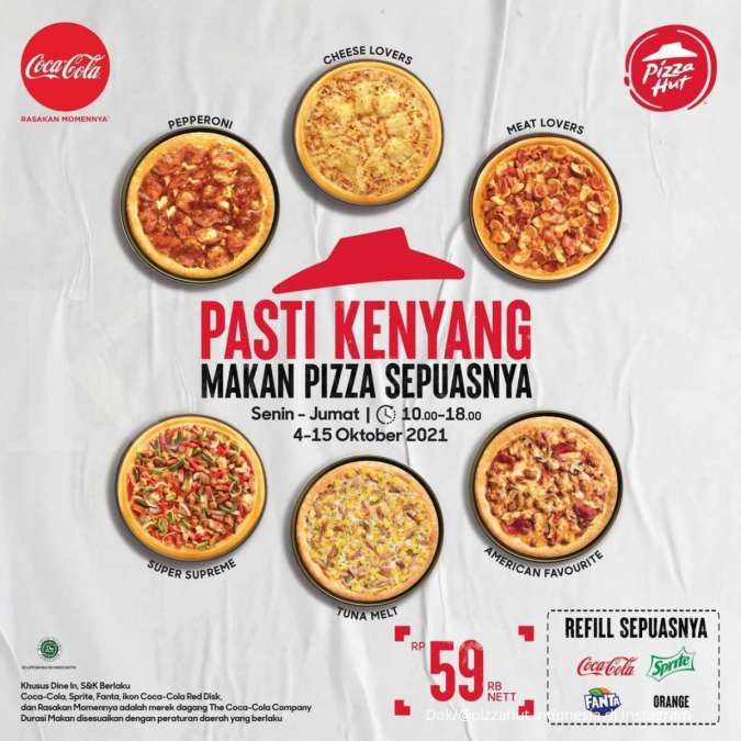Promo Pizza Hut 4 Oktober hingga 15 Oktober 2021