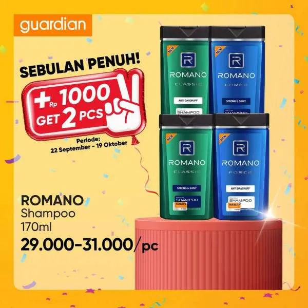 Promo Guardian +1000 Get 2 Pcs Periode 22 September-19 Oktober 2022