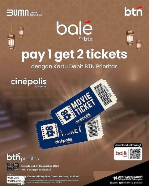 Promo Cinepolis dan Bank BTN di Tahun 2025
