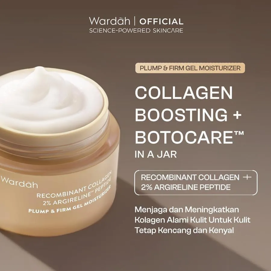 Wardah Recombinant Collagen 2% Argireline Peptide Plump & Firm Gel Moisturizer