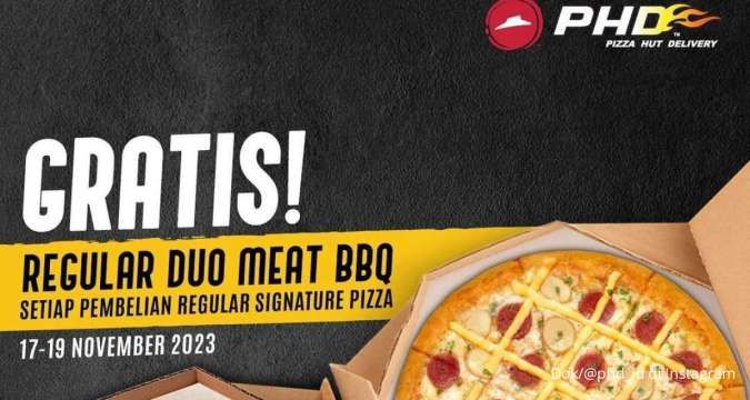 Promo Pizza Hut Delivery Beli 1 Gratis 1 Regular Duo Meat BBQ, Berakhir Hari Ini!