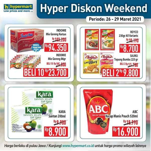 Promo Hypermart weekday 29 Maret 2021, ada penawaran Hyper Diskon!