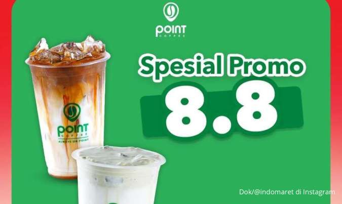 Promo 8.8 Indomaret-Alfamart 8 Agustus 2024, Promo Point Coffee & Es Krim Buy 1 Get 1