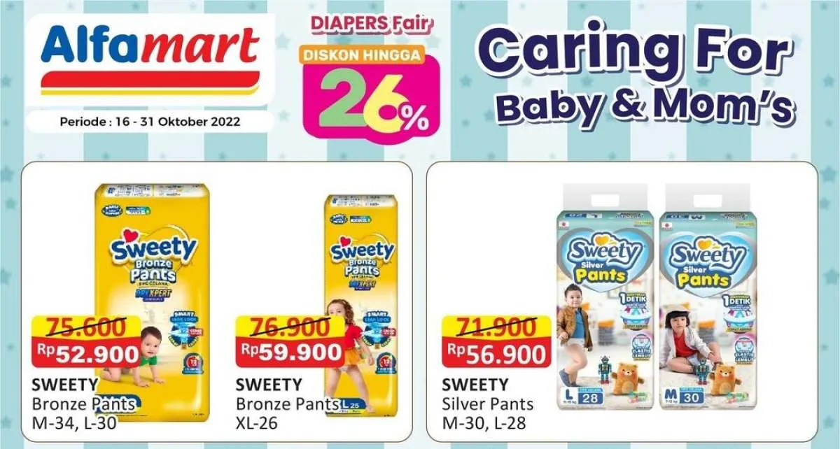 Promo Alfamart terbaru, Belanja Diapers dan Susu Anak Diskon Hingga 26%