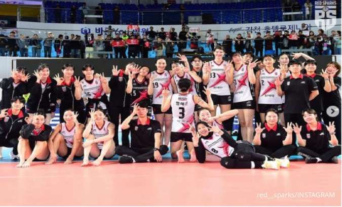 Megawati Main, Cek Link Live Streaming Red Spark vs Pink Spiders Hari Ini (20/11)