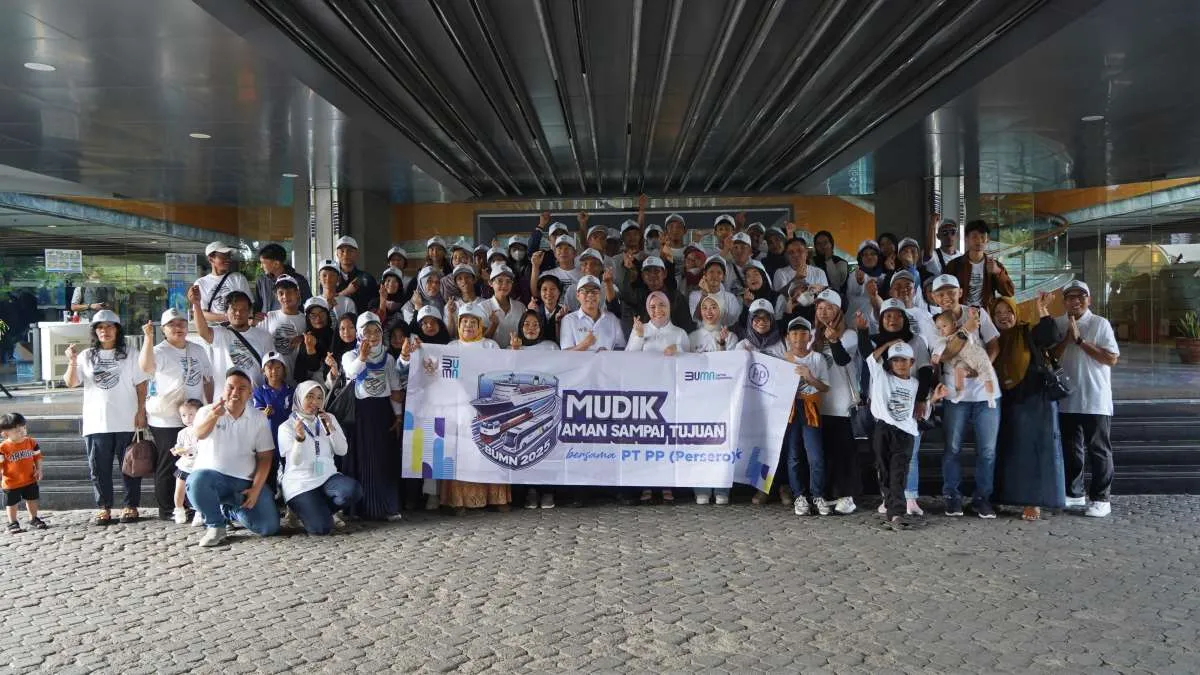 PT PP Tbk Berangkatkan Lebih dari 4.000 Pemudik lewat Program Mudik Gratis