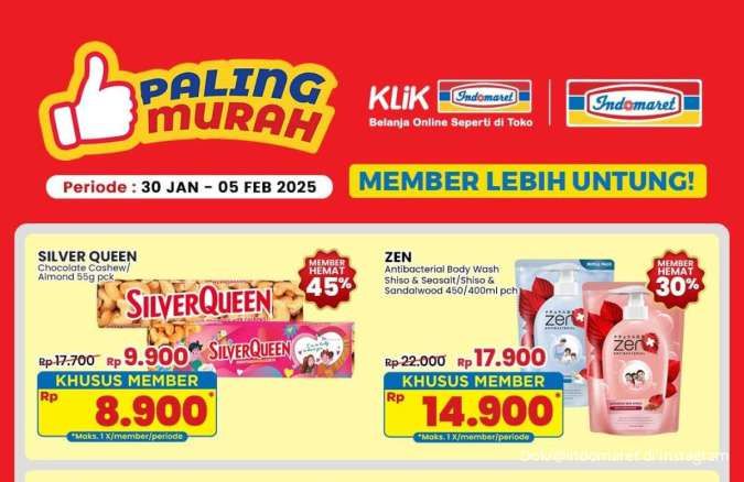 Promo Indomaret Weekend Paling Murah, Promo SilverQueen dan Sabun Mandi Zen