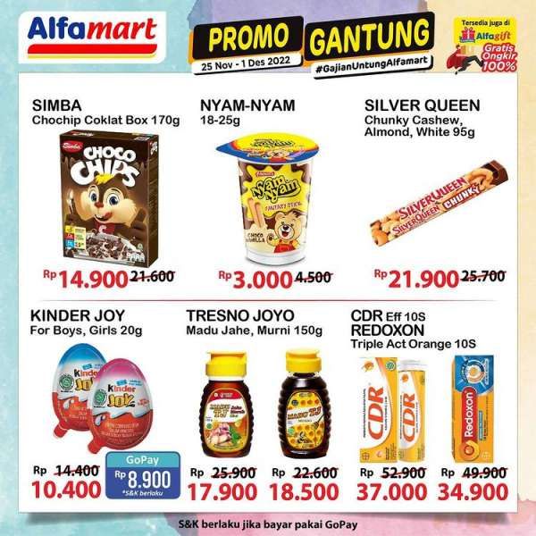 Harga Promo JSM Alfamart Mulai 25 November 2022, Katalog Promo Alfamart Gantung Terbaru