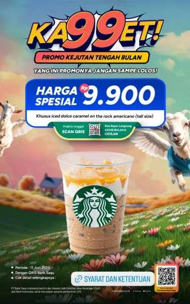 Promo KA99ET Bank Saqu dengan Starbucks