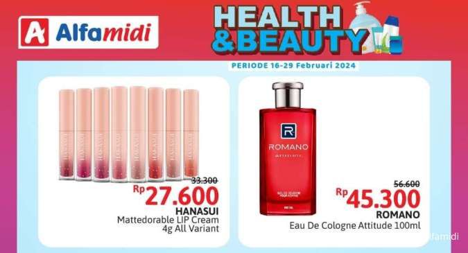 Promo Alfamidi Health & Beauty 16-29 Februari 2024, Lip Cream Hanasui Harga Spesial