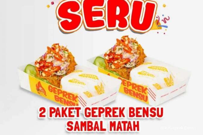 Promo Geprek Bensu Hari Ini (28/9), Diskon Hemat 2 Paket Geprek Bensu Sambal Matah