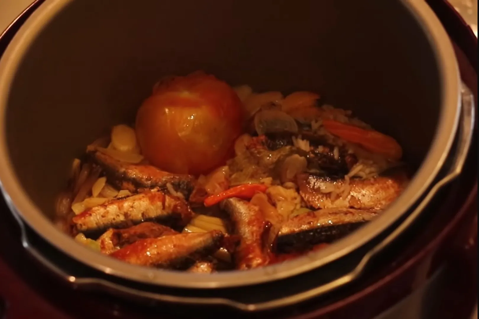 Nasi Sarden Rice Cooker