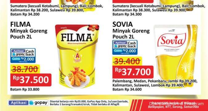 Promo Minyak Goreng di Superindo, Alfamart dan Indomaret Weekday Bulan Desember 2024