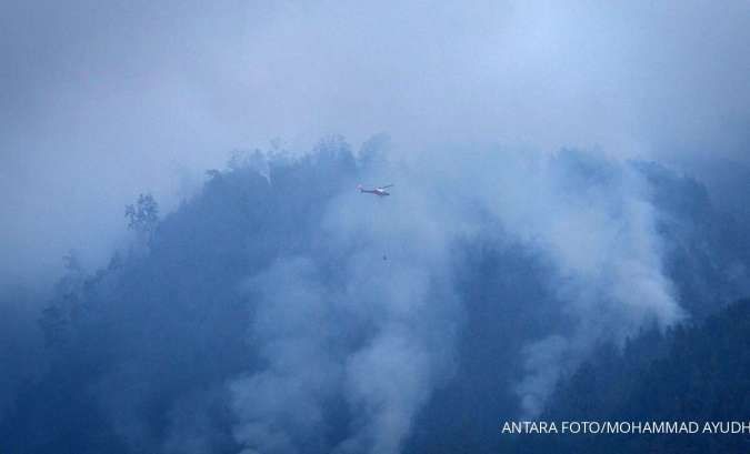 1.574 Hektar Lahan di Hutan Lindung Coban Rondo Terbakar