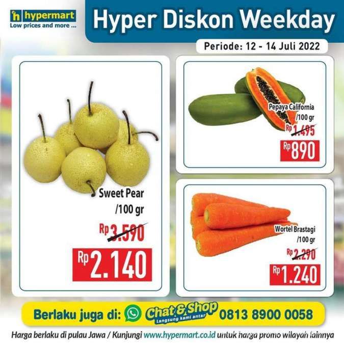 Katalog Promo Hypermart Hyper Diskon Weekday Periode 12-14 Juli 2022