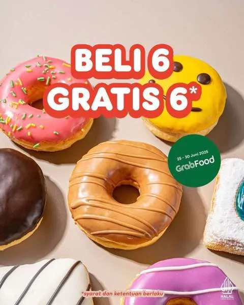 Promo Dunkin Beli 6 Gratis 6 Periode 15-30 Juni 2025