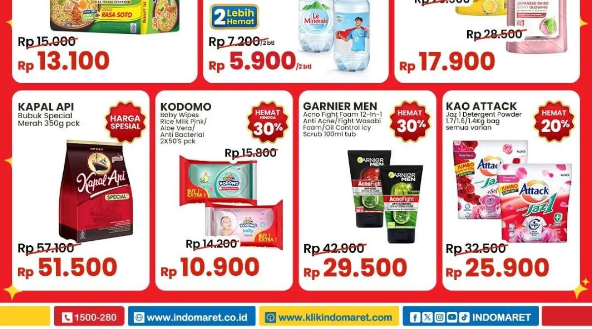 Promo Indomaret Weekend Januari 2025, Attack dan Garnier Men Hemat di Akhir Pekan
