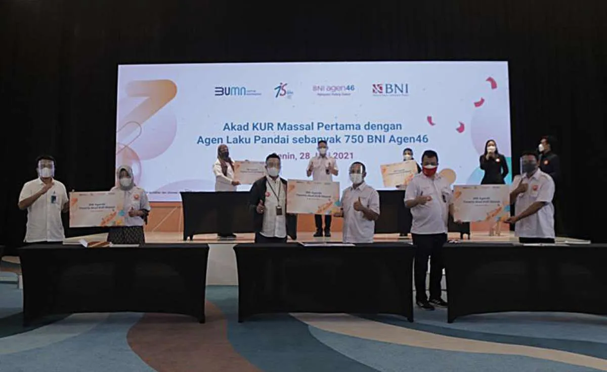 BNI salurkan KUR kepada 750 agen laku pandai BNI atau Agen46