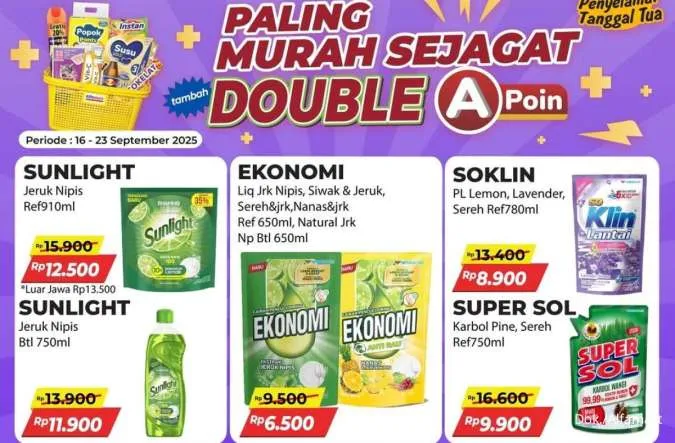 Promo Alfamart Paling Murah Sejagat 16-23 September 2025, Sunlight Botol Lebih Murah!