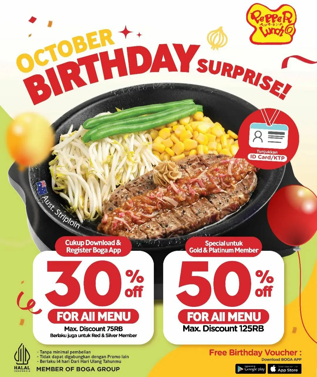 Pepper Lunch October Birthday Surprise