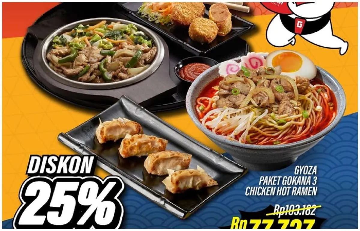 Promo Gokana Kenyang Hanya 25 Maret, Buka Puasa Enak dengan 3 Menu Spesial Diskon 25%
