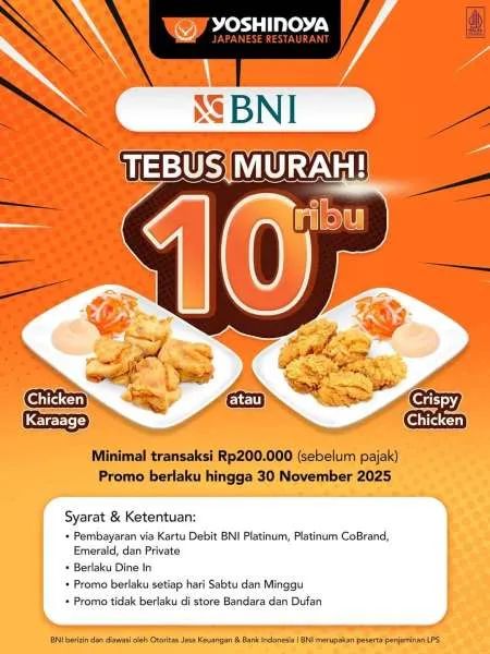 Promo Yoshinoya x BNI September 2025