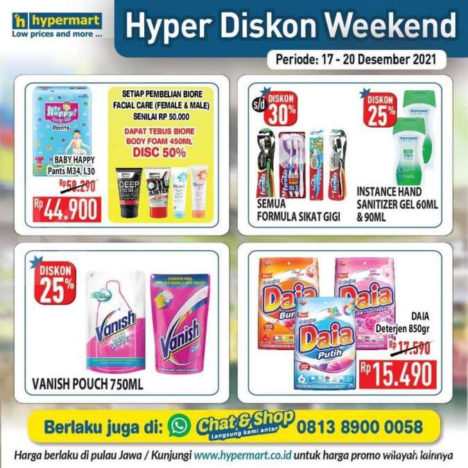 Promo Hypermart 17-20 Desember 2021, Nikmati Diskon Memuaskan di Akhir Pekan