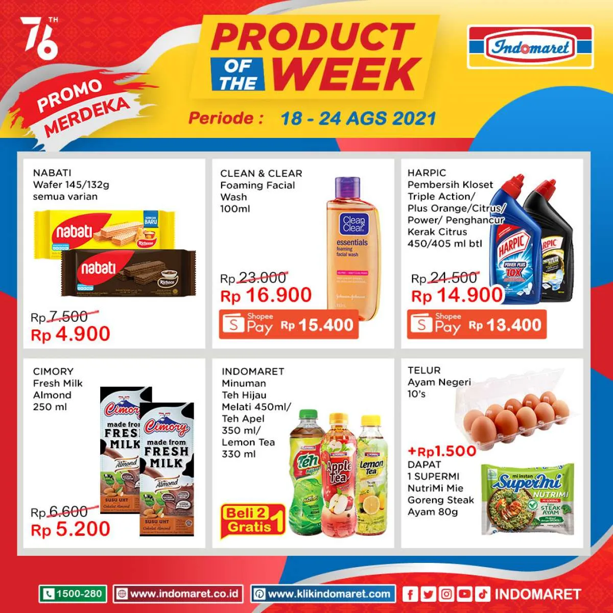 Promo PTW Indomaret 18 Agustus 2021, ada diskon kejutan! 
