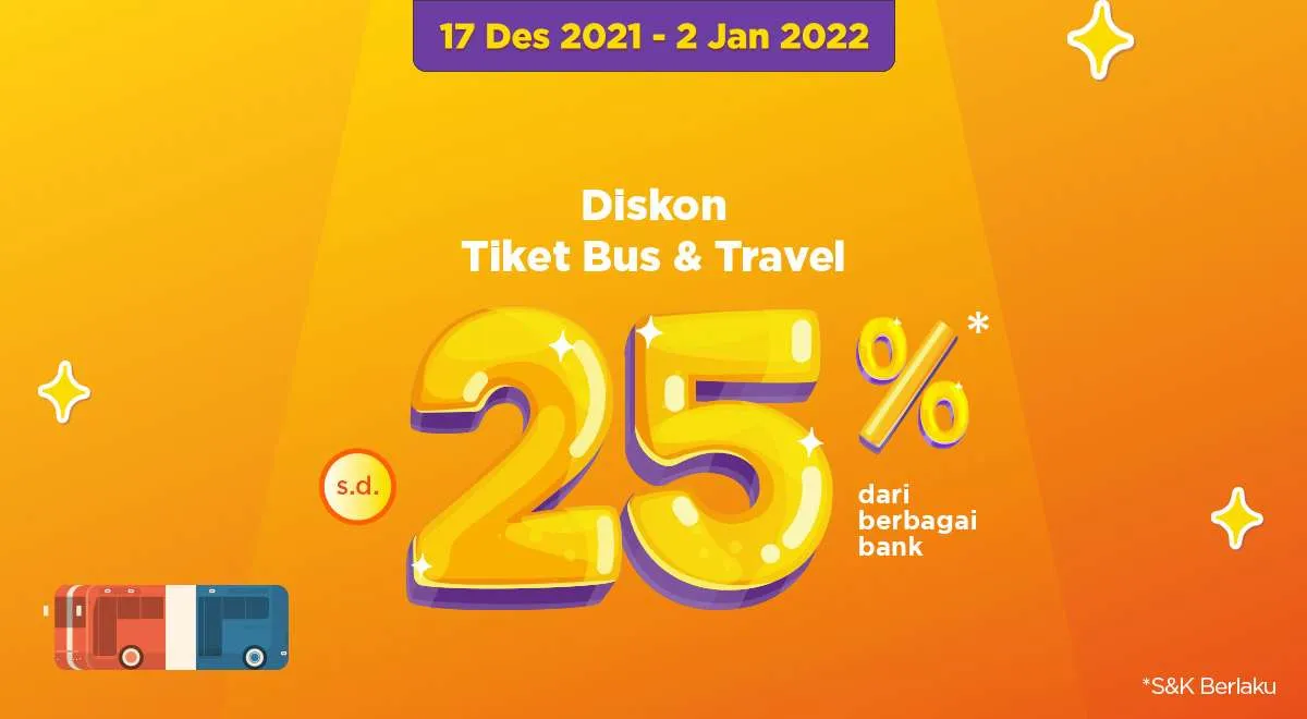 Promo Waktu Indonesia PegiPegi (WIP), Diskon Tiket Bus dan Travel hingga 25%