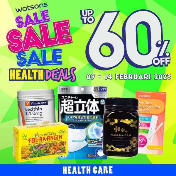 Promo Watsons Health Deals, Produk Kesehatan Diskon 60% hingga 14 Februari 2023