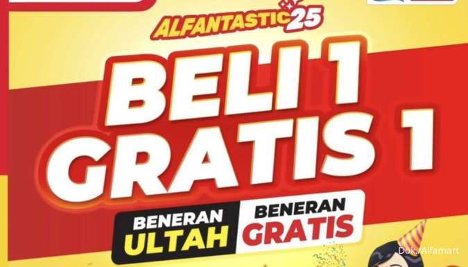 Promo Alfamart Beli 1 Gratis 1 Spesial Ulang Tahun, Berlaku Sehari 18 Oktober 2024